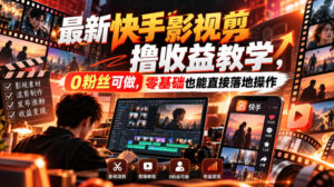 最新快手影视混剪撸收益教学,0粉丝可做,零基础也能直接落地操作-网赚资源网