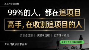 做项目不如卖项目,做知识付费自己当老板,教人从“干活的人”变成“收钱的人”【揭秘】-网赚资源网