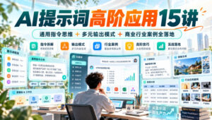 AI提示词高阶应用15讲|通用指令思维+多元输出模式+商业行业案例全落地-网赚资源网